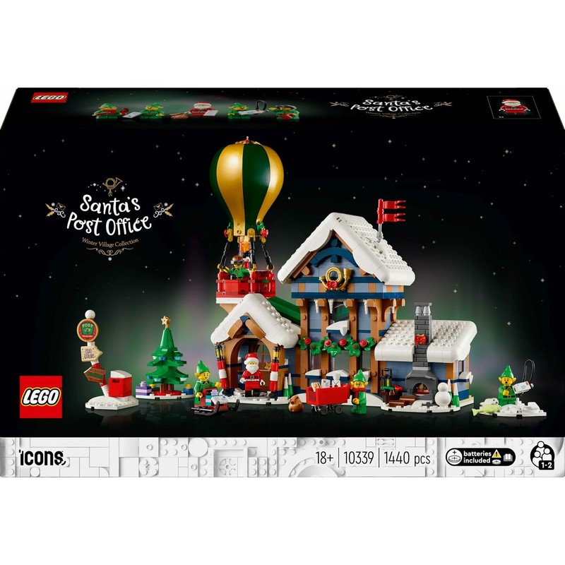 Bloques construcción infantiles Lego ICONS con detalles navideños