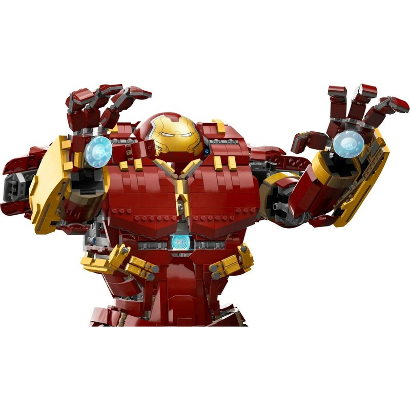 Construcción detallada Lego, interior del traje Hulkbuster