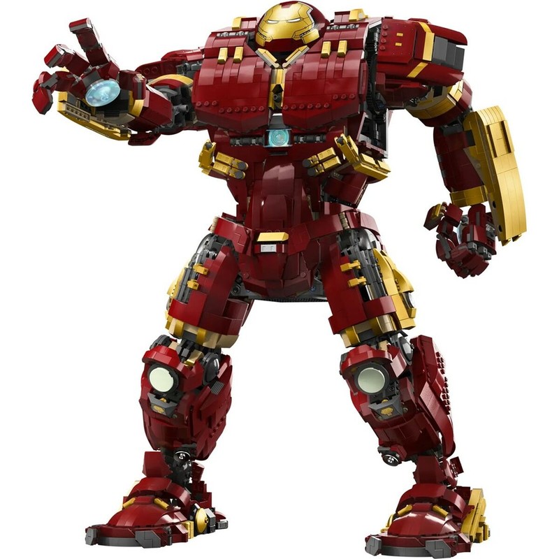 Réplica Lego Marvel del Hulkbuster, perfil lateral completo