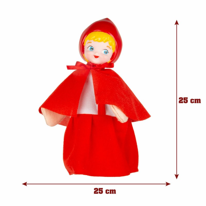 Personajes del cuento Caperucita Roja en formato marioneta