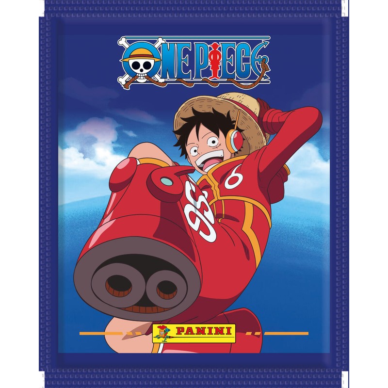 Vista de los sobres cromos One Piece Road to Egghead
