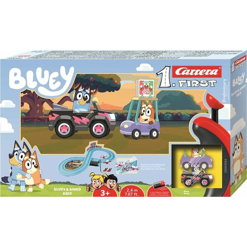Pista coches Bluey con accesorios para niños