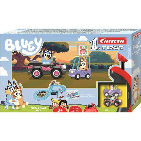 Pista coches Bluey con accesorios para niños