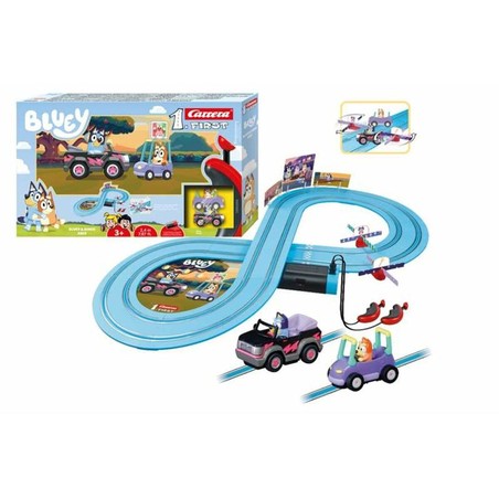 Pista de juegos Bluey con personajes de la serie