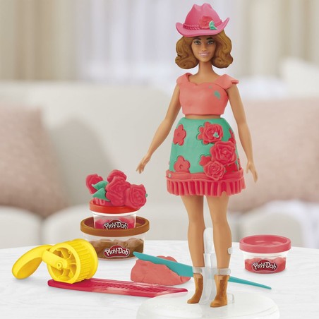 Contenido del set de manualidades Play-Doh Florals & Fringe