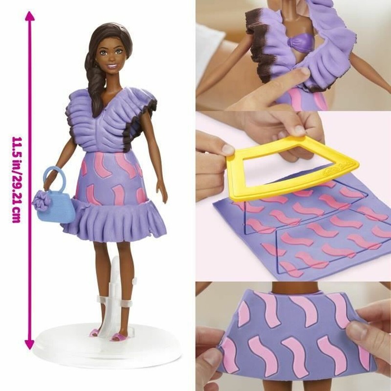 Envase del Juego de Plastilina Play-Doh Barbie Fashionista Multicolor
