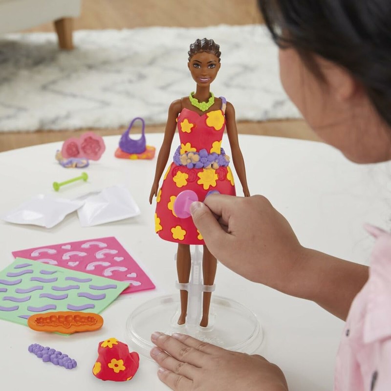 Kit manualidades infantil Play-Doh Barbie Flowers & Florals