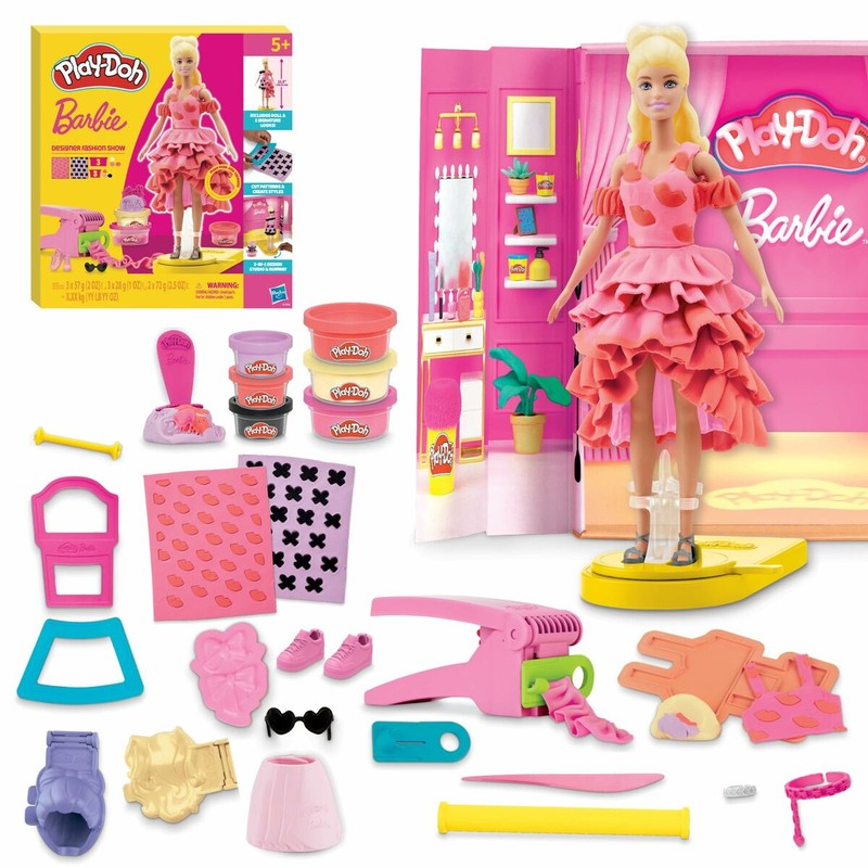 diseño de moda infantil con juego Play-Doh Barbie