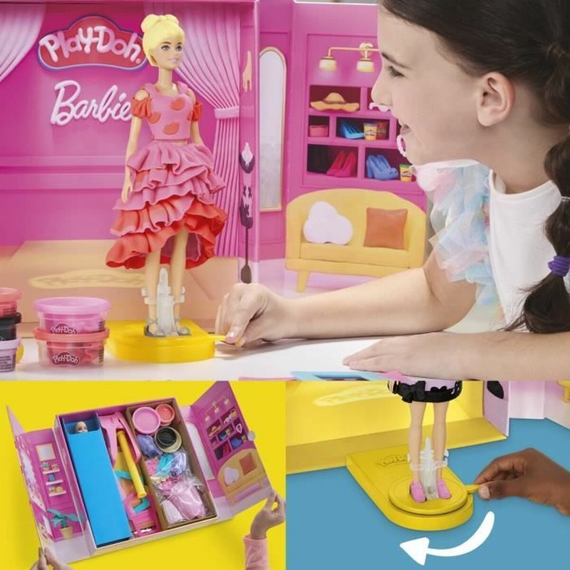 creando accesorios de moda con plastilina para Barbie