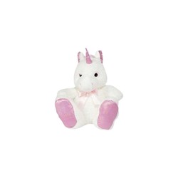Peluche unicornio Artesanía Beatriz blanco suave para bebés