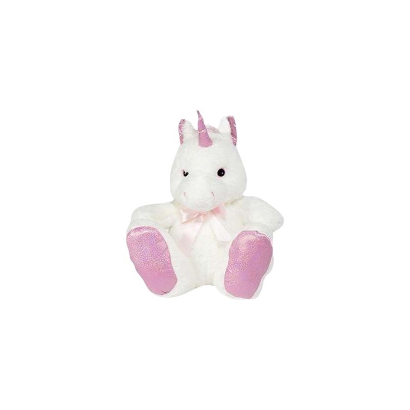 Peluche unicornio Artesanía Beatriz blanco suave para bebés