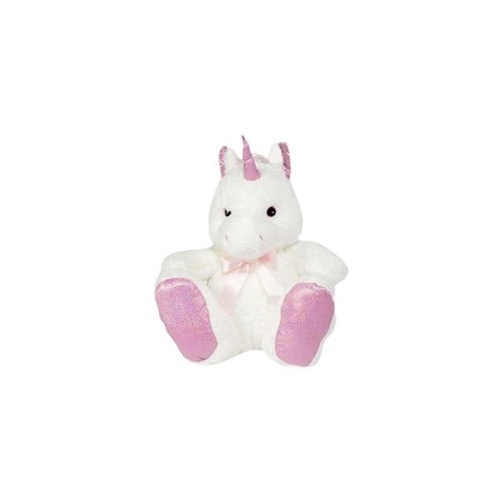 Peluche unicornio Artesanía Beatriz blanco suave para bebés