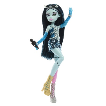 Muñeca articulada Monster High Frankie Stein posando