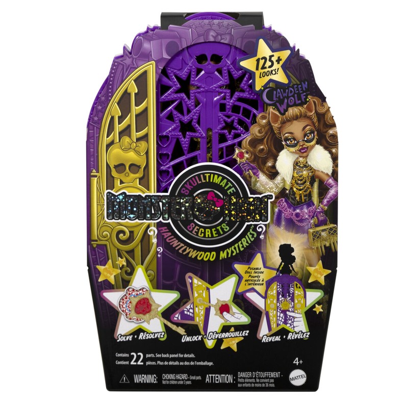 Muñeca Monster High Clawdeen Secrets articulada con accesorios