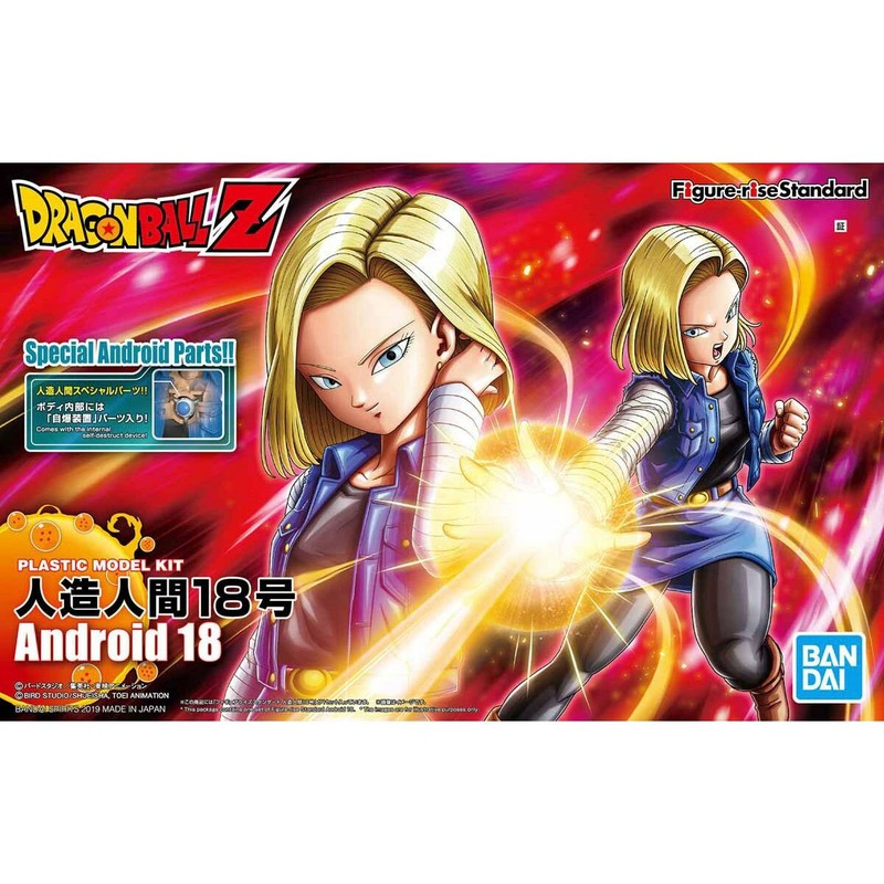 Maqueta Bandai Dragon Ball Z Android 18 en proceso de montaje