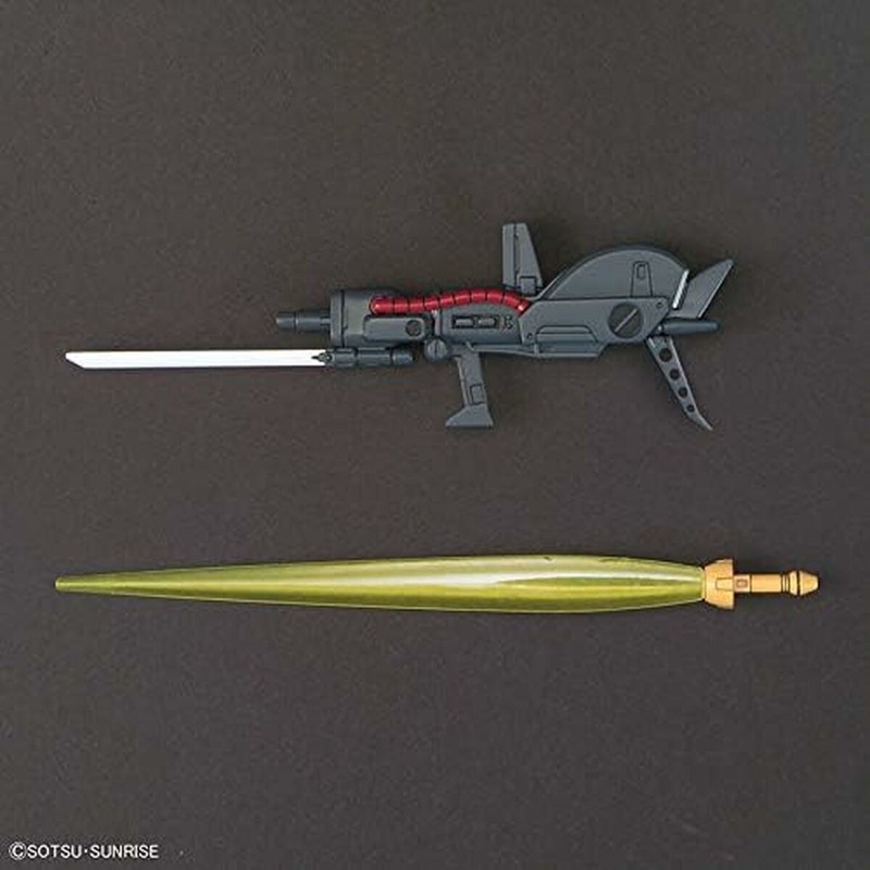 Maqueta Gundam Bandai terminada, ideal para coleccionar