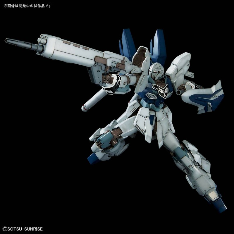 Vista lateral de la figura coleccionable Gundam montada