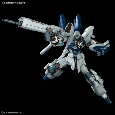 Vista lateral de la figura coleccionable Gundam montada