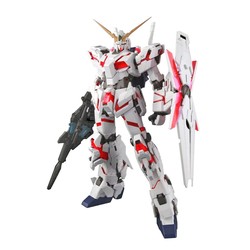 Figura acción Gundam Unicorn Perfect Grade 1/60 en modo Unicornio