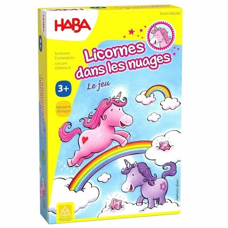 Juegos mesa niños HABA Unicorns in the Clouds en acción