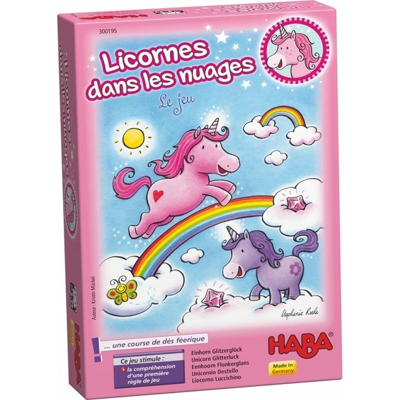 Juego mesa familiar HABA para aprender jugando con unicornios