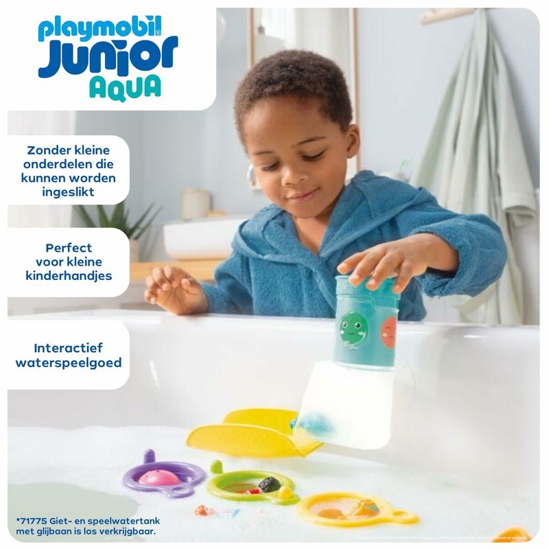 Playset Playmobil Junior Water 71776 en bañera, juego sensorial