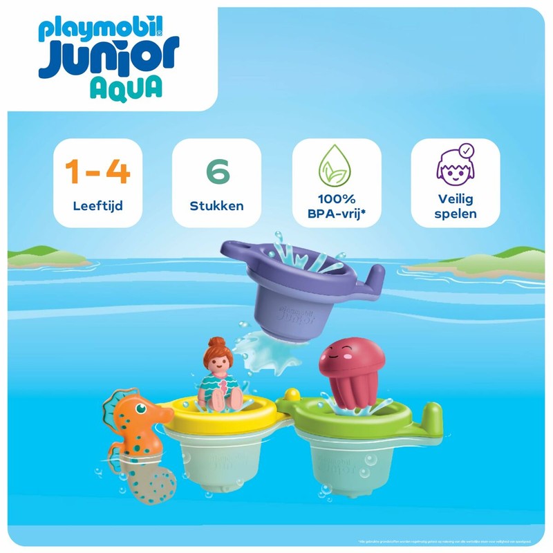Componentes del set Playmobil Junior Water para niños de 1 a 4 años