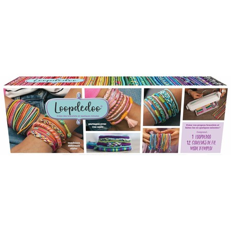 Abalorios y hilos de colores para pulseras Loopdedoo