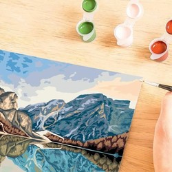 manualidades niños set pintura por números ravensburger lago 2