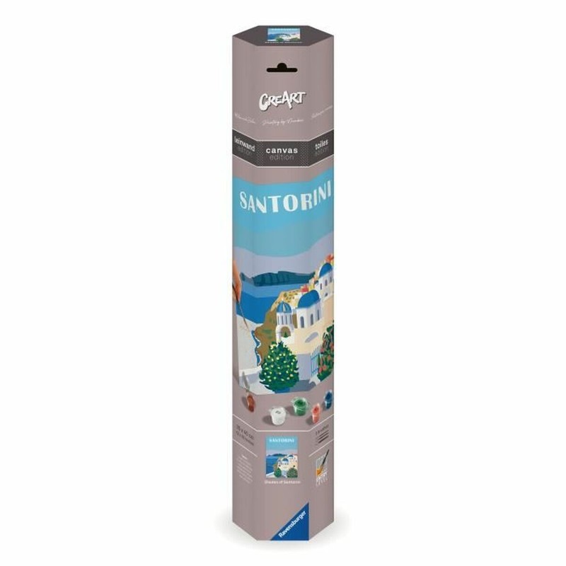 Set Pintura Niños: Cuadro acabado de Santorini