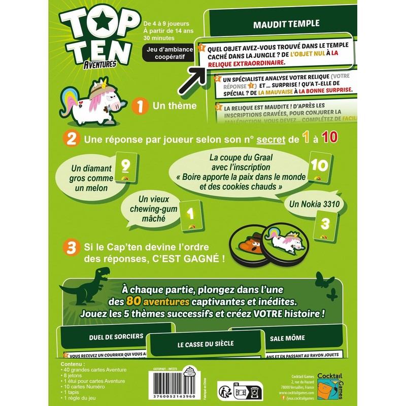 Juego cooperativo para adultos Top Ten Adventures