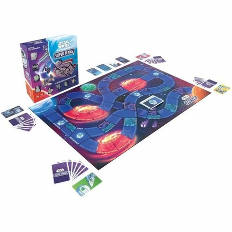 Juego mesa familiar Star Wars Super Teams en acción