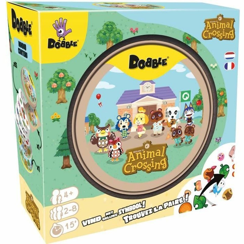 Juegos mesa niños Dobble Animal Crossing caja