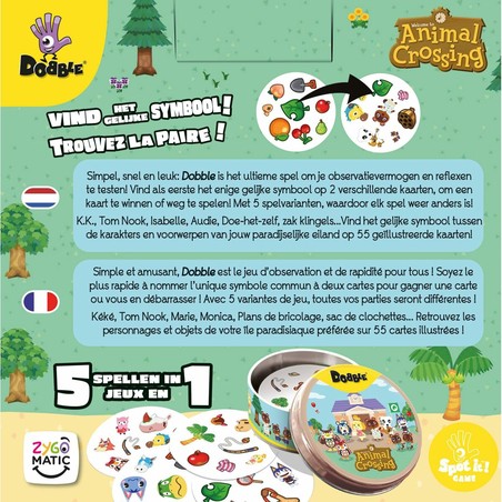 Asmodee Dobble Animal Crossing para jugar en familia