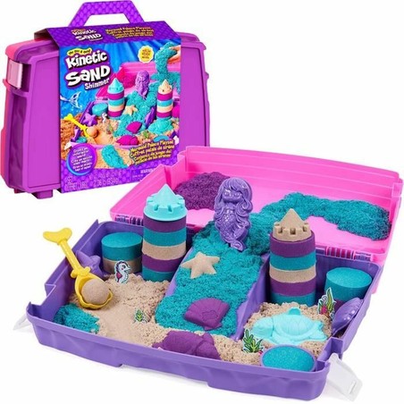 Manualidades niños Kinetic Sand palacio sirena con moldes