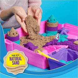 Manualidades niños Kinetic Sand palacio sirena con moldes 2