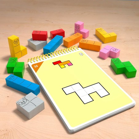 Juguete construcción motricidad fina, HABA Logic Games para niños