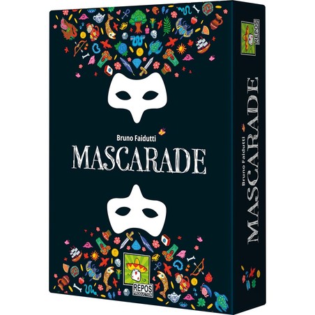 Grupo de amigos jugando al juego de roles ocultos Mascarade