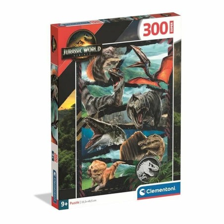 Puzzle Jurassic World 300 piezas Clementoni con T-Rex