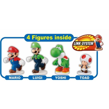 Juego competición niños Super Mario con peonza y portería