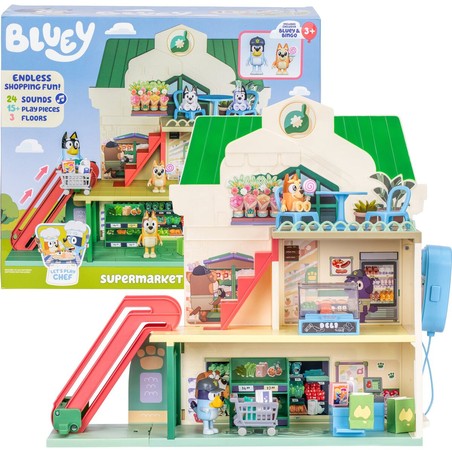 Juguetes construcción niños Playset Bluey Luz Sonido con figuras