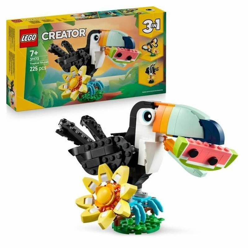 Juguetes construcción niños LEGO Tucán Tropical vibrante