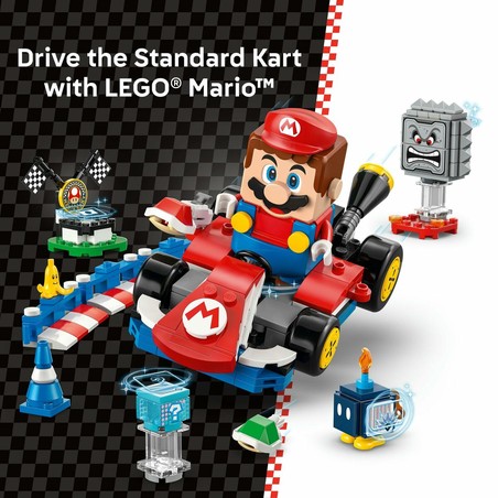 vista lateral lego mario kart set de construcción