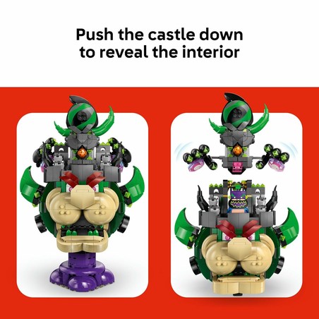 Construcción detallada del castillo de Bowser LEGO