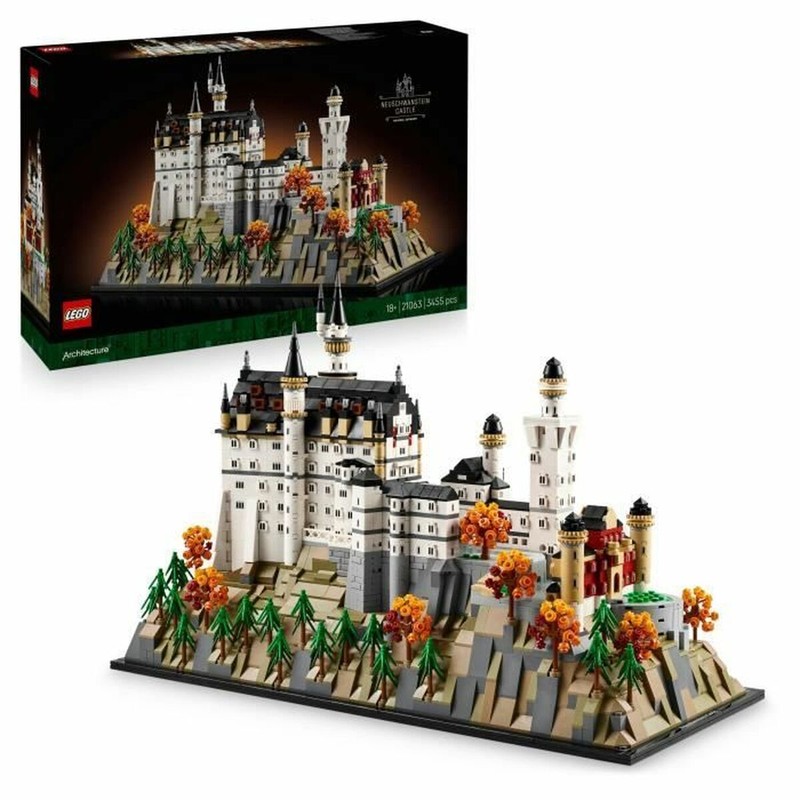 Castillo Neuschwanstein Lego 21063 - Vista frontal detallada