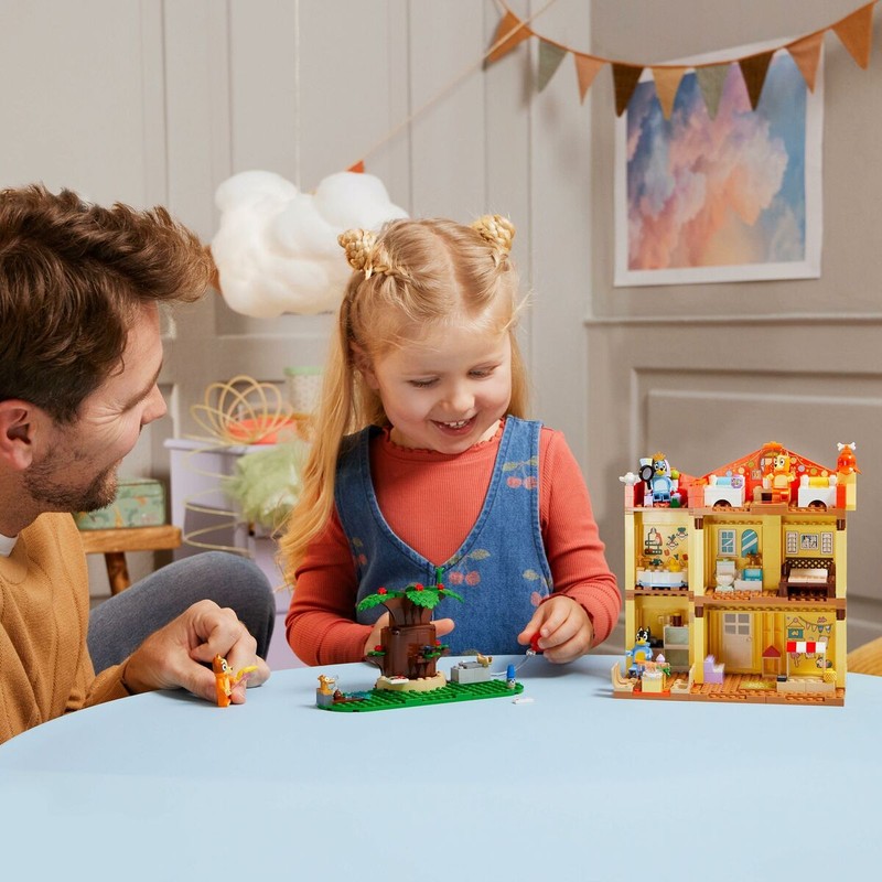 Bloques construcción infantiles: figuras Bluey, Bingo, Chilli, Bandit
