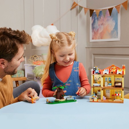 Bloques construcción infantiles: figuras Bluey, Bingo, Chilli, Bandit