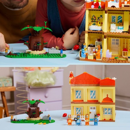 Set construcción educativo: casa familiar Bluey montada