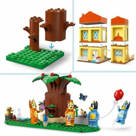 Juego de construcción Bluey: exterior de la casa con jardín