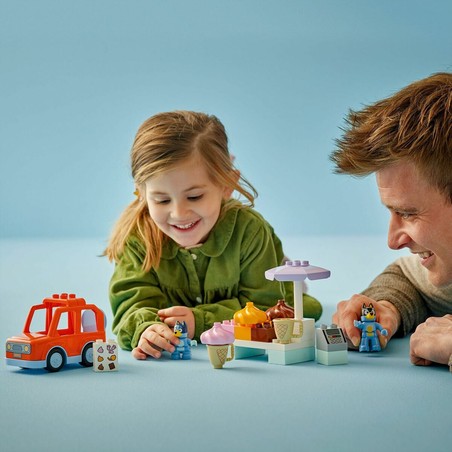 bloques construcción infantiles juego Bluey y helados